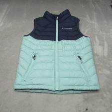 Columbia Vest Kids Small 8 Blue Omni Heat Quilted Insulated Winter Light Puffer
