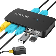 Rybozen 4K KVM Switch HDMI für 2 PC, 4K@30Hz...