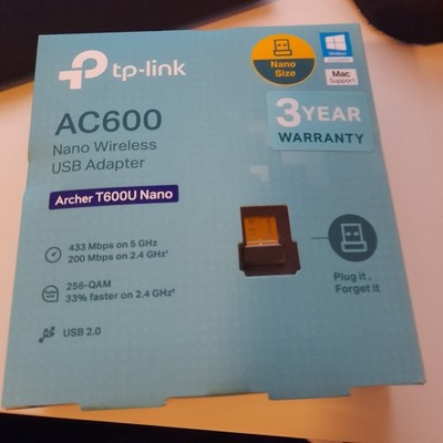 TP-LINK Archer T2U Nano WLAN USB Adaptor (AC600), mit CD und Originalverpackung