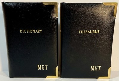Collins Mini Gem Webster s Dictionary & Thesaurus Set Leather Made In England