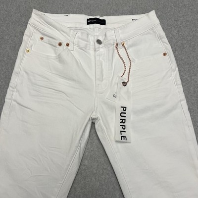 PURPLE BRAND ホワイトデニム タグ付きサイズ30 Purple Brand Jeans Men's 30x30 White Skinny Fit Stretch Designer