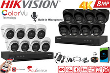 HIKVISION 8MP 4K CCTV System ColorVu Audio Outdoor Camera DVR 4/8/16CH Full Kit