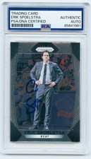 Erik Spoelstra Signed Auto 2017-18 Panini Prizm Card #60 Miami Heat Psa/Dna Slab