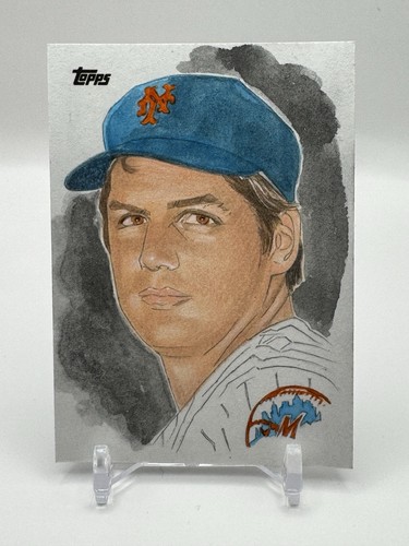 2021 Topps Baseball Tom Seaver 1/1 Sketch card by Roy Cover
