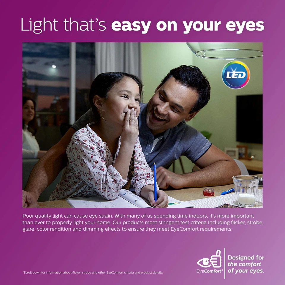 Philips BR30 LED Flood Light Bulbs 3 Pack Soft White Dimmable 650 Lumens E26 - Image 2 of 4