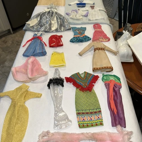 Vintage Barbie And 12” Fashion Doll Clothes Lot. Ships In Box.