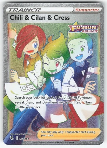 VLP   Chili & Cilan & Cress   273/264   Fusion Strike   Secret Rare   Pokemon