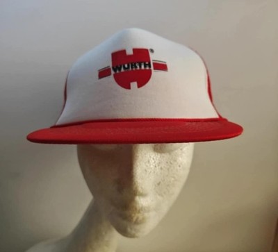 Vintage Würth Tools Mesh Trucker Mütze verstellbar rot weiß