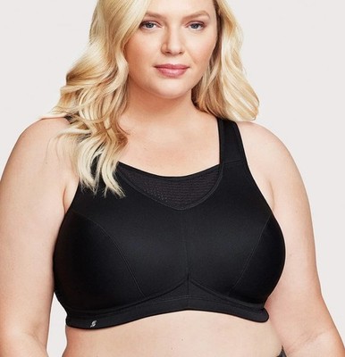 Glamorise No-Bounce Camisole Elite Sports Bra Wirefree Black, Size 38B N/WOT
