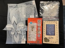 Lot Of 10 Assorted Vintage Quilters Templates, Stencils, Pattern