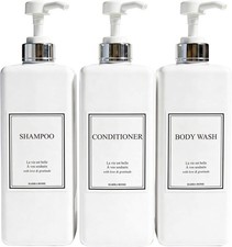 Shampoo and Conditioner Dispenser - Modern Design Large 27oz Shower Soap