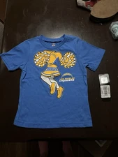 NFL - LA Los Angeles Chargers Toddler Girls Cheerleader T-Shirt 4T NEW