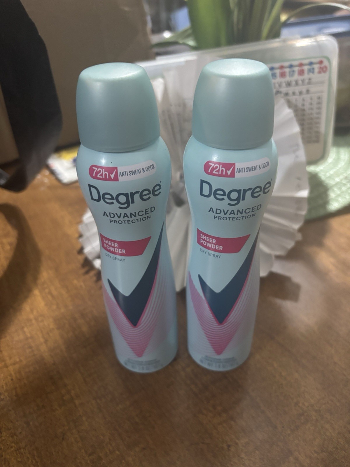 Degree Advanced Protection Sheer Powder Antiperspirant Spray 72-Hour, 2 Pack