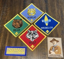 Cub Scout Jumbo Jacket Blanket Patches Arrow Wolf Bear Bobcat Webelos Lot