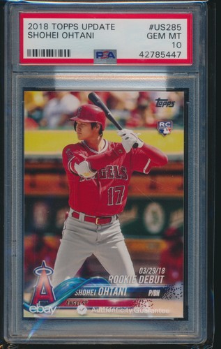 PSA 10 SHOHEI OHTANI/OTANI 2018 TOPPS UPDATE Rookie Debut LA ANGELS RC GEM MINT
