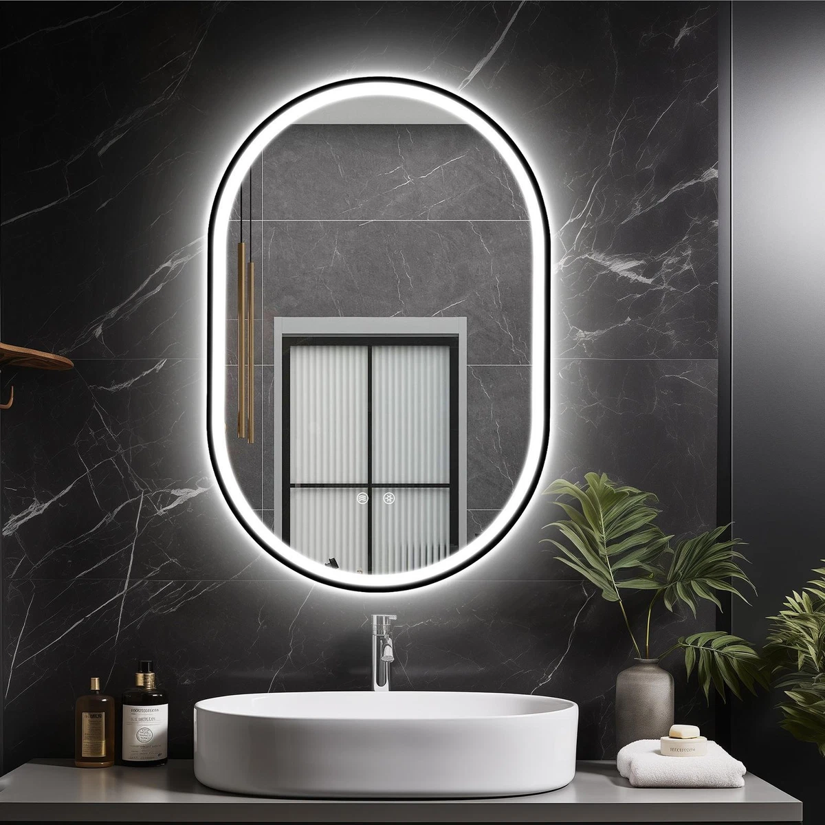 LED Badezimmerspiegel mit Beleuchtung Badspiegel Wandspiegel Beschlagfrei 75x50