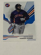 2024 TOPPS PRISTINE JORDAN ALVAREZ  BLUE PARALLEL  SERIAL #24/75-HOUSTON ASTROS