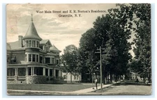 West Main Street E.R. Norton’s Residence Granville NY Postcard Washington Co F14
