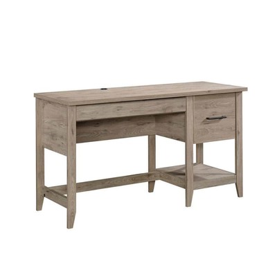 SAUDER Computer Desk 52.087'' Wood Frame Laurel Oak w/ 2-Drawers + 1-Open Shelf