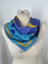 Vtg Adolfo Cactus Square 100 Silk Scarf Japan Rolled Edge 21  