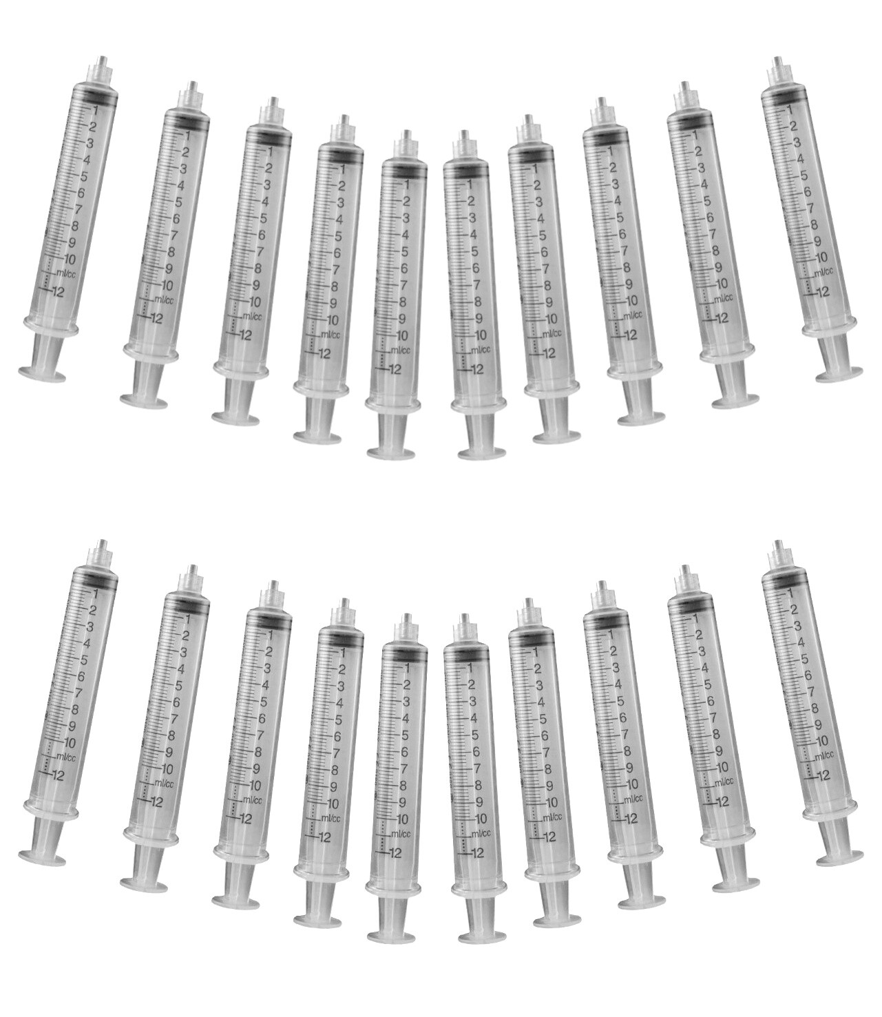 Plastic Non-Sterile Dispensing Luer Lock Syringe Without Needle 10ML -Pack of 20