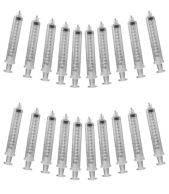 Plastic Non-Sterile Dispensing Luer Lock Syringe Without Needle 10ML -Pack of 20