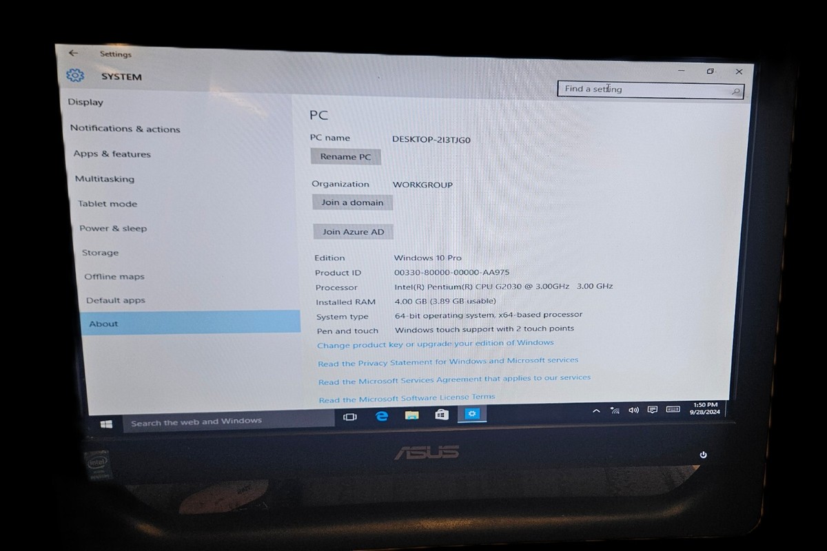 All-in-One ASUS Screen ET2013I AIO 20