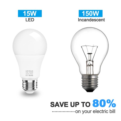 50W 90W 150W Watt LED Light Bulbs 3000/6500K Bright Daylight E26 A19 A21 Bulbs - Picture 6 of 49