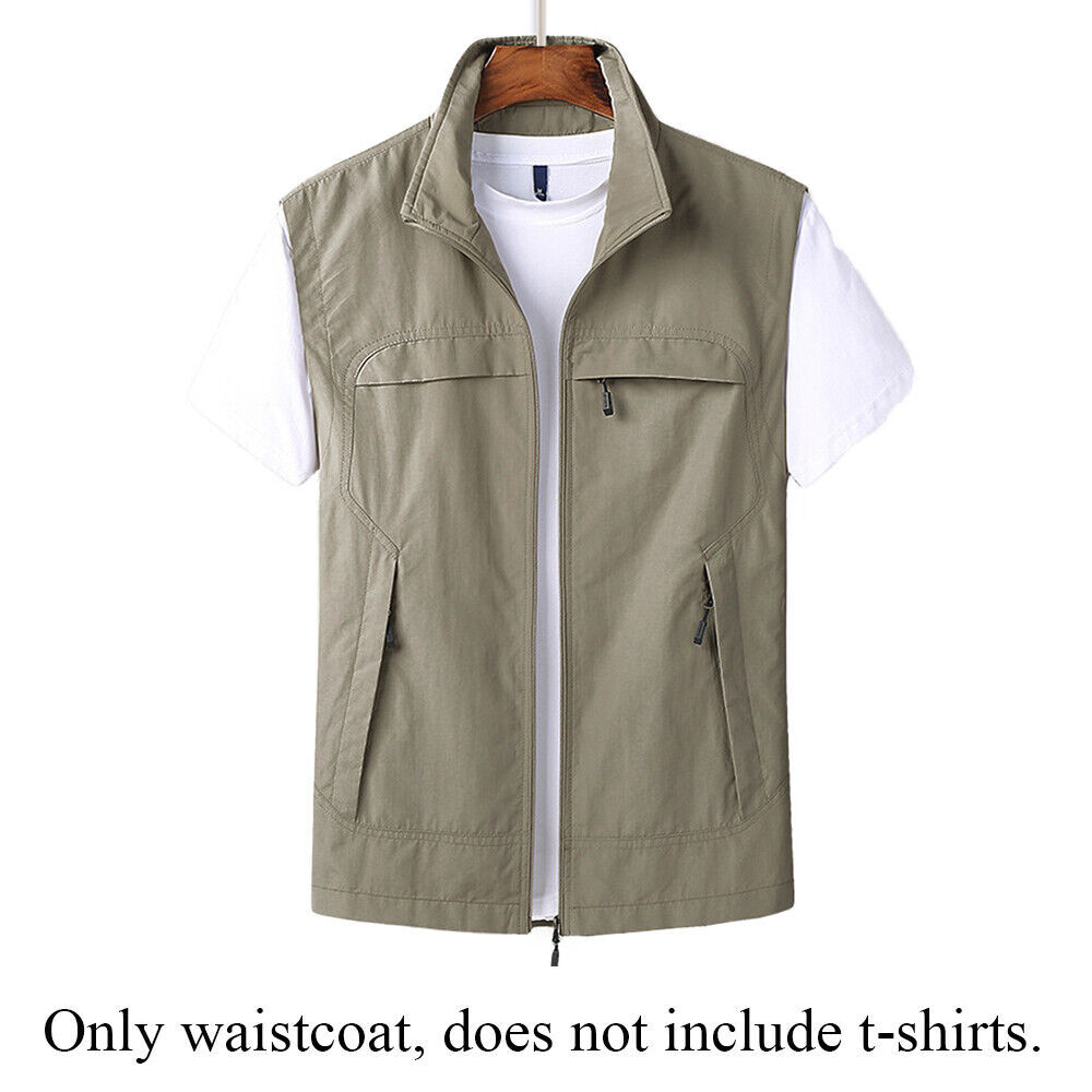 Sport Casual Jacket Outwear Tops Waistcoat Men Sleeveless Zip Up Breathable  Vest | eBay