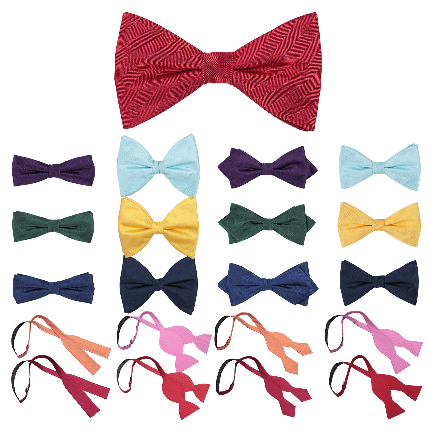 James Alexander Designer espina de arenque lisa 100 % seda autocorbata o lazo precorbata