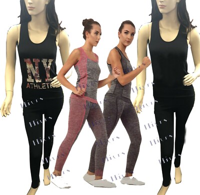 Meet AI Muse Damen Yogawäsche Set Nahtlos Top Leggings 2-teilig One Size UK 8-14
