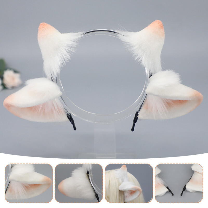Diadema oreja de cordero cosplay anime diadema para cabello con cuernos de oveja para utilería de escenario