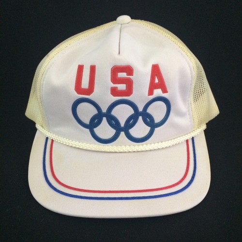 VINTAGE USA Olimpiadi Snapback Cappello Berretto Drew Pearson FRIZIONE 80s  con licenza Camionista Mesh | eBay