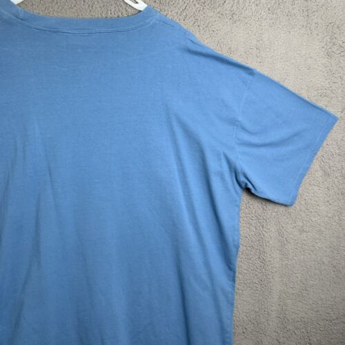 St Johns Bay Top Womens Short Sleeve Pullover Blouse Shirt Cotton Blue 3XL - Picture 9 of 11