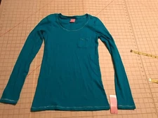 jenni by jennifer moore sleep shirt intimates womens sleepwear sz M turquoise 