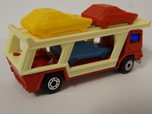 Matchbox Superfast Nr. 11C Car Transporter rot silberne Bodenplatte mit Box VHTF - Bild 4 von 5