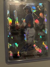 2021 Leaf Metal Draft 1990 Silver Crystals Cameron Cauley #LA-CC1 Auto Rangers