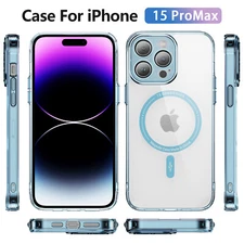 For iPhone 16e 15 Pro Max 14 13 12 Clear Shockproof Mag Safe Case Rugged Cover