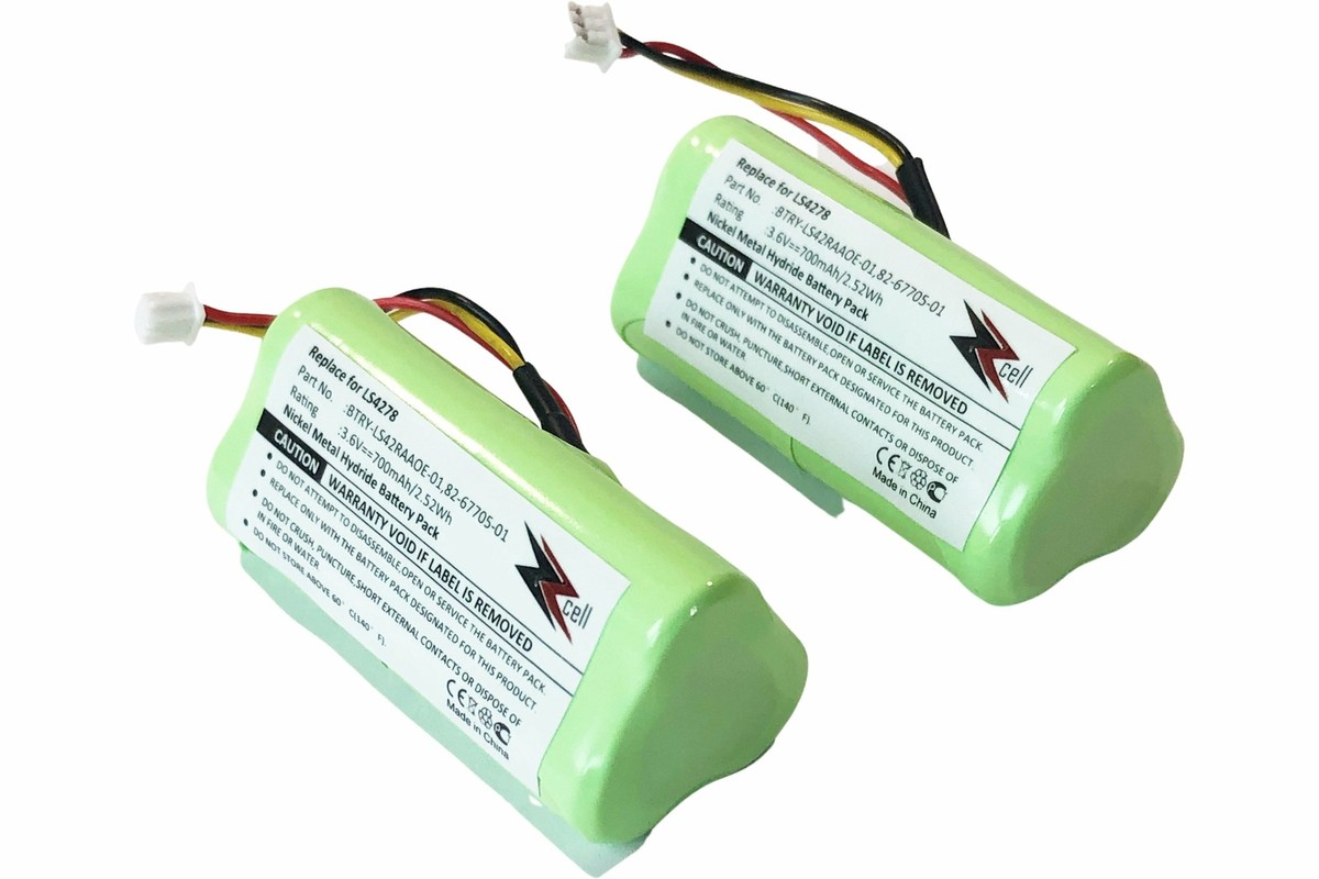 2-Pack ZZcell™ Bar Code Scanner Battery For Symbol LS4278 / BTRY