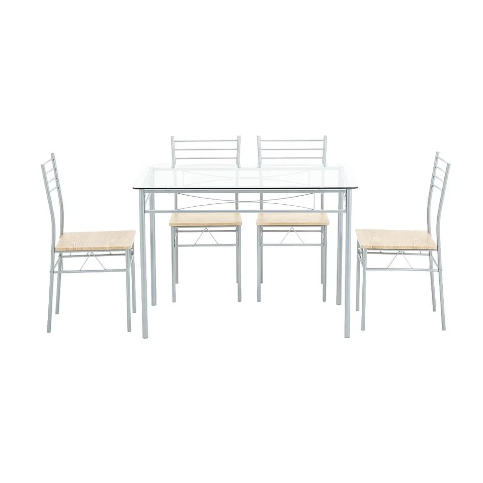 Juego De Comedor Vidrio Comedores Con 4 Sillas y Mesa Moderno Elegante Baratos - Image 3 of 4