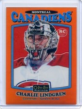 Charlie Lindgren 2016-17 O-Pee-Chee Platinum Rookie Retro /49 Orange Rainbow OPC