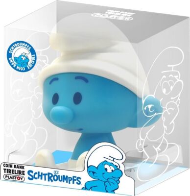 Merchandising Puffi (I): Plastoy - Mini Salvadanaio Chibi Puffo