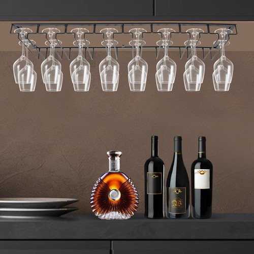 Hanging Wine Glass Rack Under Cabinet Wall Mounted Wine Glasses Holder For Bars