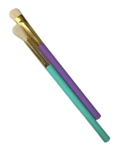Set of 2 tarte makeup brushes - teal & purple