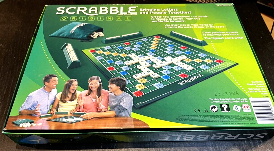 Scrabble Brand Crossword Game Original Mattel 2012 - Image 2 of 4