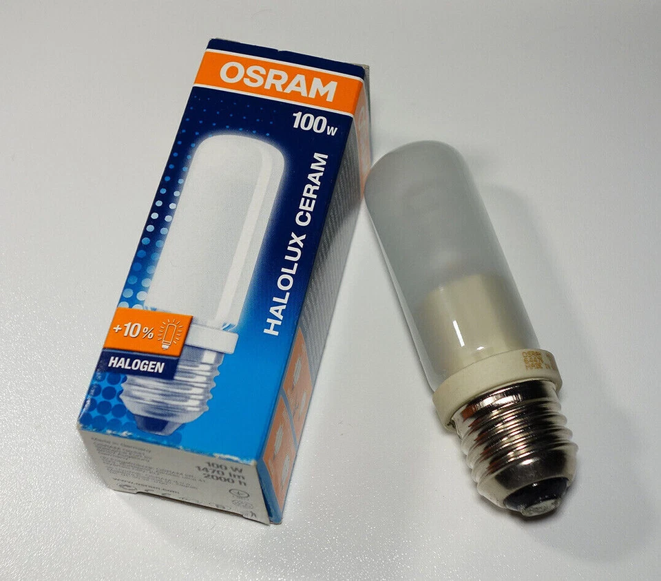 Osram Halolux Ceram halógeno 100W E27 230V mate 64476 IM 64401 IM AM-AX nuevo embalaje original