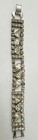 Vintage Weiss Clear Rhinestone Glass 7" Prong Set Silvertone Bracelet SIGNED