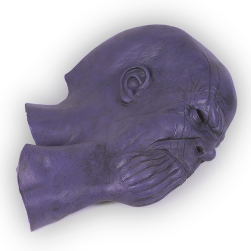 Hot Movie Hero Thanos Upgrades Cosplay Mask Props Latex Full Face Helmet Costume - Picture 5 of 5