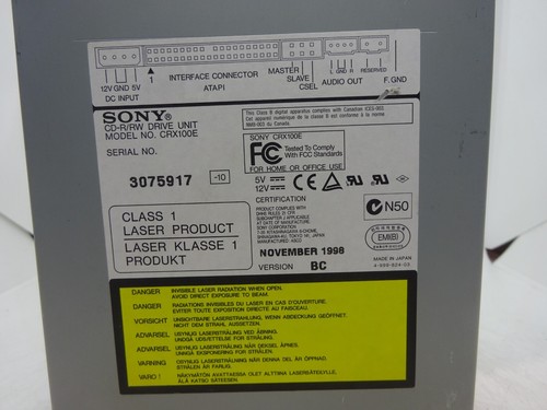SONY CRX100E * 5,25"intern* CD-ROM DRIVE IDE LAUFWERK #LW1108 - Bild 3 von 3