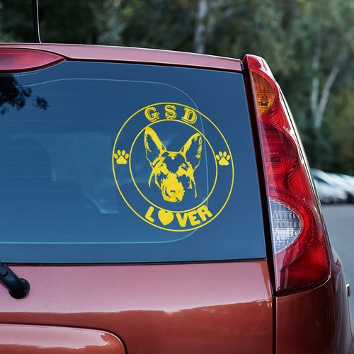 GSD (German Shepherd Dog) Lover vinyl decal door window truck van glass her him - Picture 19 of 109